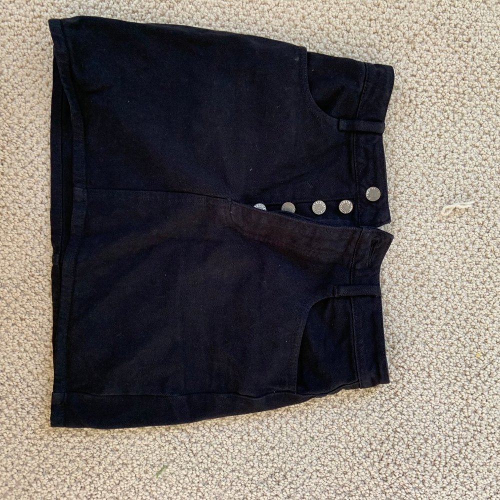 Black Jean Skirt
